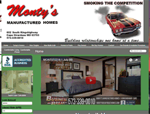 Tablet Screenshot of montysheavybuilthomes.com